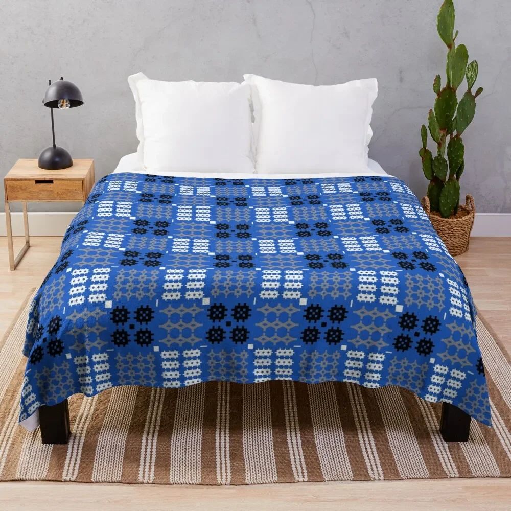 

Валлийский гобелен с рисунком, Carthen Cymraeg, Cymreig (синий) плед одеяло туристические декоративные свободные одеяла