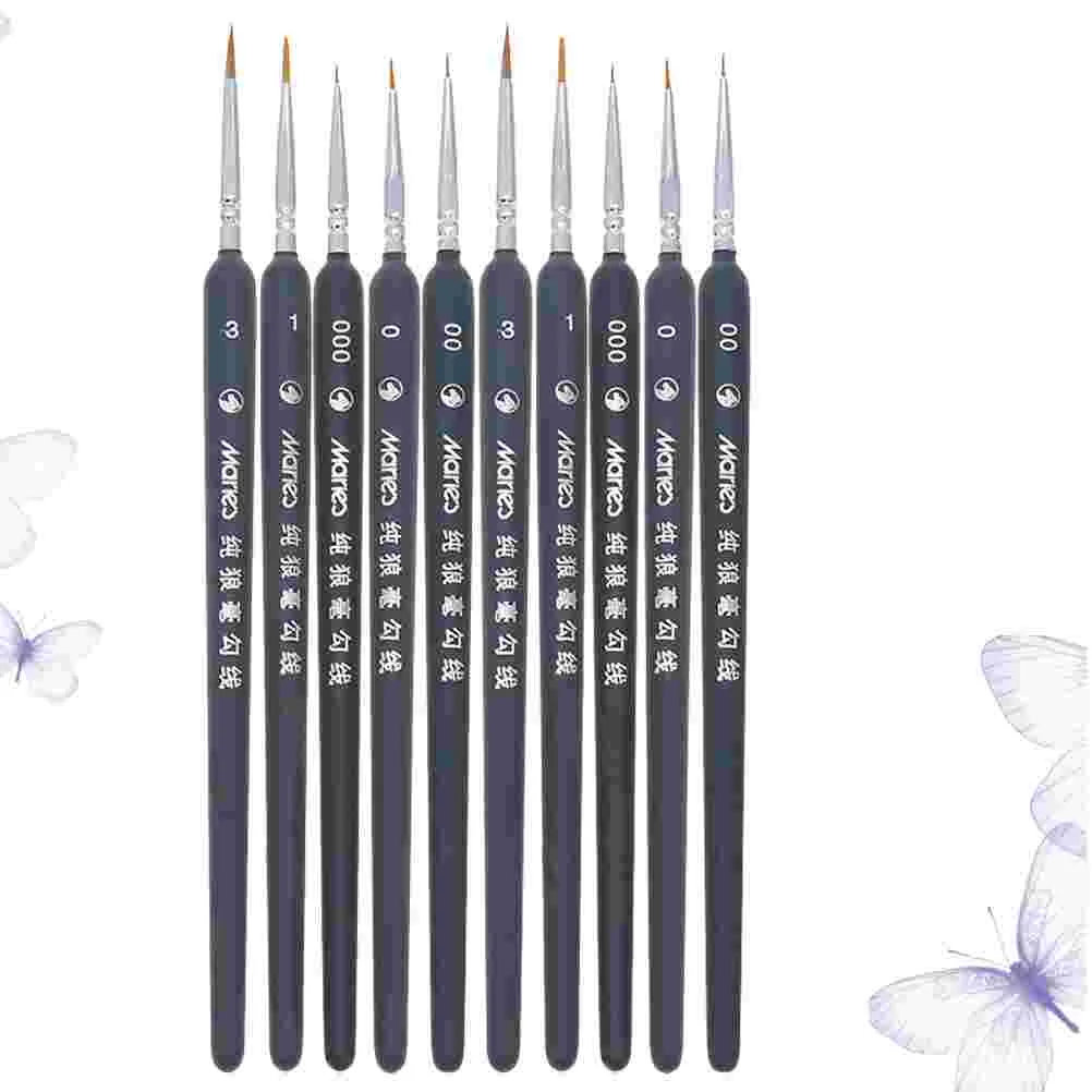 

Paint Brushes Brush Set Miniature Oil Fine Painting Detail Art Thin Tip Acrylic Kit Watercolor Detailing Gouache Drawing