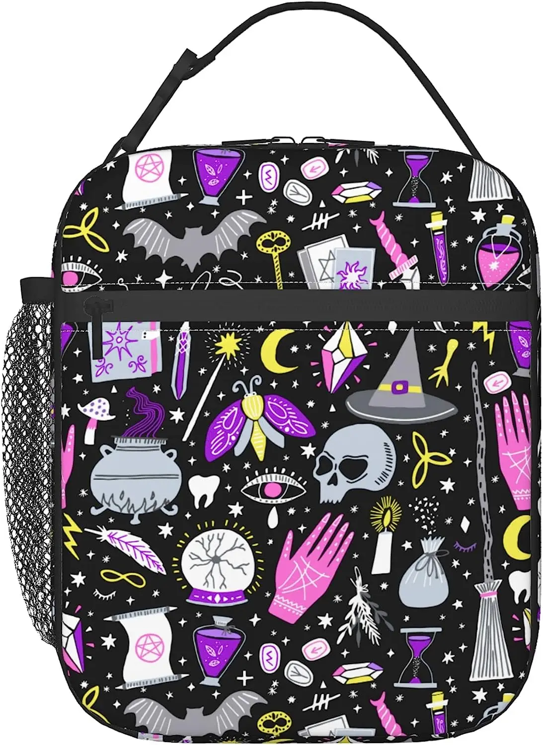 Magic Witchy Goth Insulated Lunch Bag with Detachable Buckle Handle Portable Lunch Box Reusable Lunch Tote for Women Men Kids
Magic Witchy Goth Insulated Lunch Bag with Detachable Buckle Handle Portable Lunch Box Reusable Lunch Tote for Women Men Kids