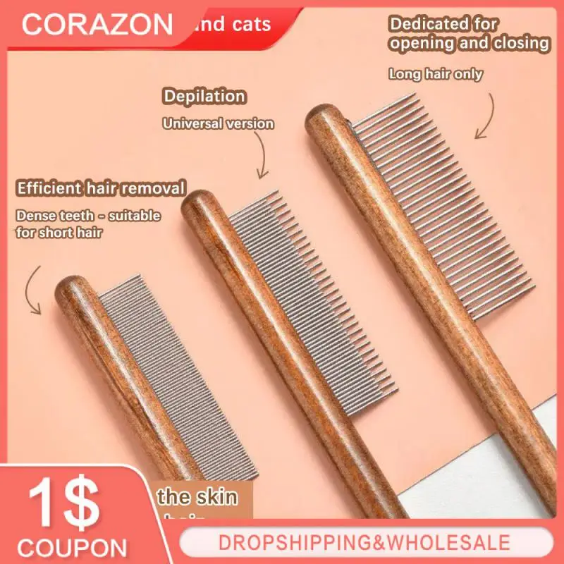 Cat Comb Stainless Steel Pet Hair Remover Wooden Handle Cat Hair Comb Pet Grooming Massage Dog Brush Cleaning Tool Pets Supplies
Cat Comb Stainless Steel Pet Hair Remover Wooden Handle Cat Hair Comb Pet Grooming Massage Dog Brush Cleaning Tool Pets Supplies