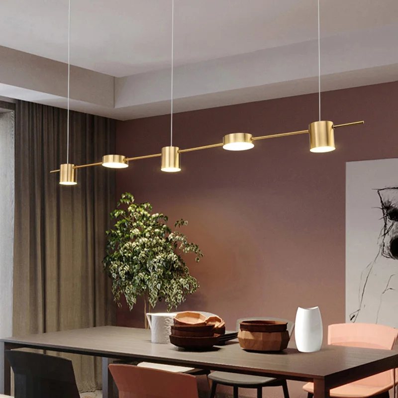

Потолочная люстра для столового стола, кухонная Подвесная лампа с регулируемой яркостью, комнатное освещение, Современные светодиодные люстры для гостиной