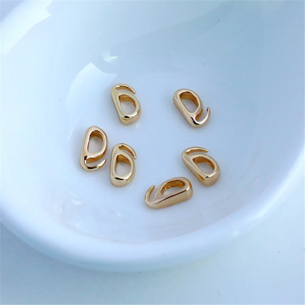 14K gold plated accessories Color protected G buckle 8*4mm link buckle handmade DIY jewelry material buckle
14K gold plated accessories Color protected G buckle 8*4mm link buckle handmade DIY jewelry material buckle