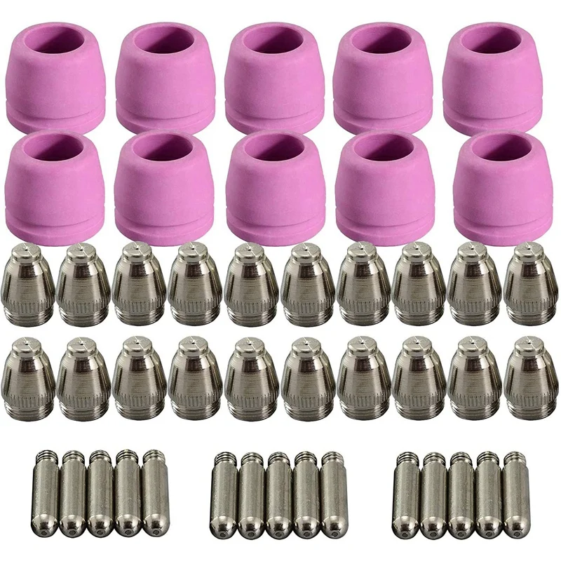 WELD SG-55 AG-60 WSD-60 Plasma Cutter Torch Consumables KIT TIPS 40/50 / 60 Amp (45Pcs)
WELD SG-55 AG-60 WSD-60 Plasma Cutter Torch Consumables KIT TIPS 40/50 / 60 Amp (45Pcs)