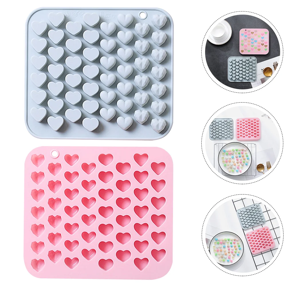 

2 Pcs Chocolate Mold Cookie Stencils Jelly Household Silicone Molds Baking Silica Gel for