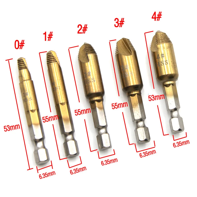5 шт., набор инструментов для извлечения винтов, с шестигранной ручкой
5 шт., набор инструментов для извлечения винтов, с шестигранной ручкой