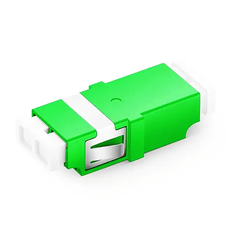 

LC APC to LC APC Duplex OS2 Single Mode SC Footprint Plastic Fiber Optic Adapter/Coupler without Flange