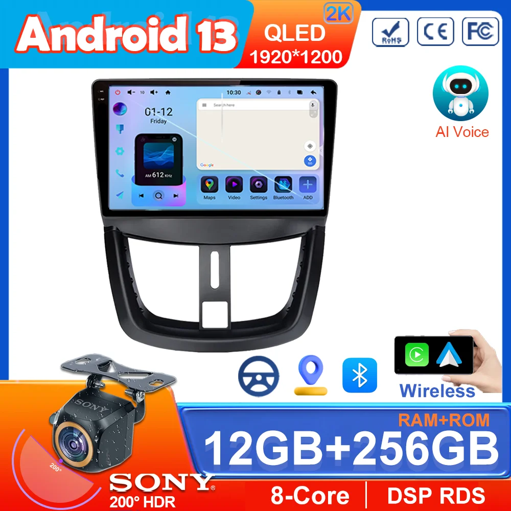 Автомобильный Android для PEUGEOT 207 CC 207CC 2006-2015, автомобильное радио, мультимедийный плеер, беспроводной DVD-навигатор для Carplay, 2din стерео
Автомобильный Android для PEUGEOT 207 CC 207CC 2006-2015, автомобильное радио, мультимедийный плеер, беспроводной DVD-навигатор для Carplay, 2din стерео
