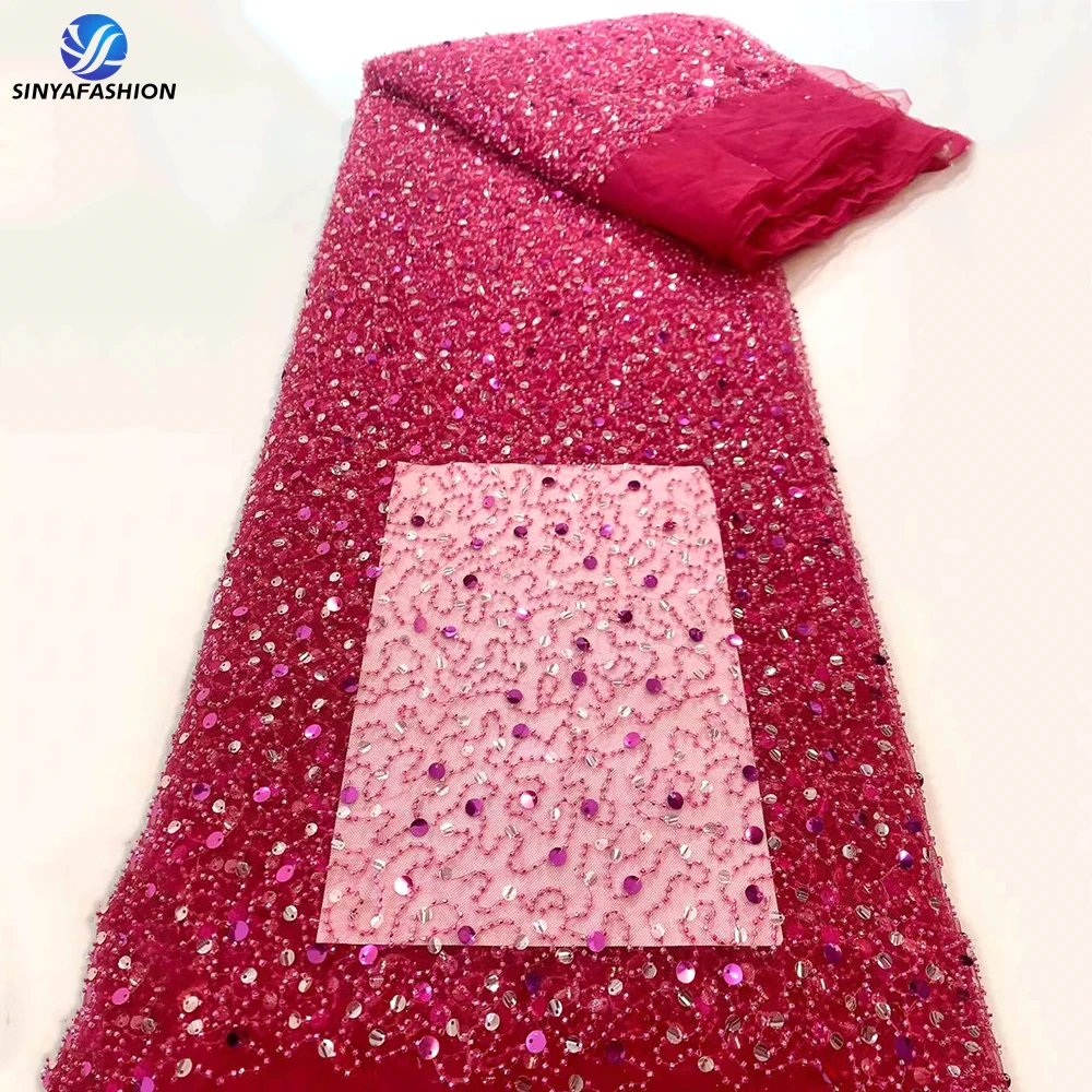 Sinya 17 Colors African French Tulle Nigerian Wedding Bridal Luxury Sequins Beaded Lace Fabric 2023 High Quality Lace For Women
Sinya 17 Colors African French Tulle Nigerian Wedding Bridal Luxury Sequins Beaded Lace Fabric 2023 High Quality Lace For Women