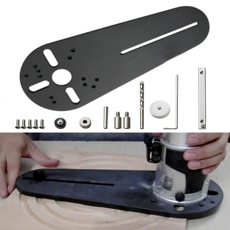 Router Circle Jig For Cutting Circles with Diameters from 3/4" to 27" Trimmers Electric Hand Circle Groove w/ Pre-drilled Holes
Router Circle Jig For Cutting Circles with Diameters from 3/4" to 27" Trimmers Electric Hand Circle Groove w/ Pre-drilled Holes