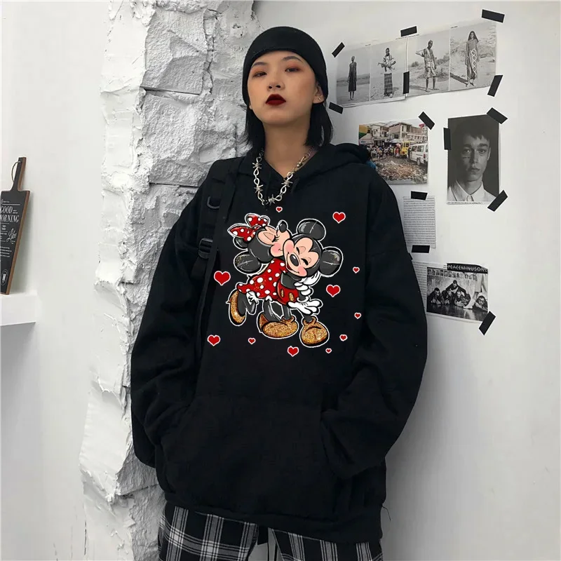 Kawaii Disney Cartoon Mickey Minnie Print Hoodies Women Harajuku Streetwear Autumn New Casual O-neck Pullovers Sweatshirts Tops
Kawaii Disney Cartoon Mickey Minnie Print Hoodies Women Harajuku Streetwear Autumn New Casual O-neck Pullovers Sweatshirts Tops