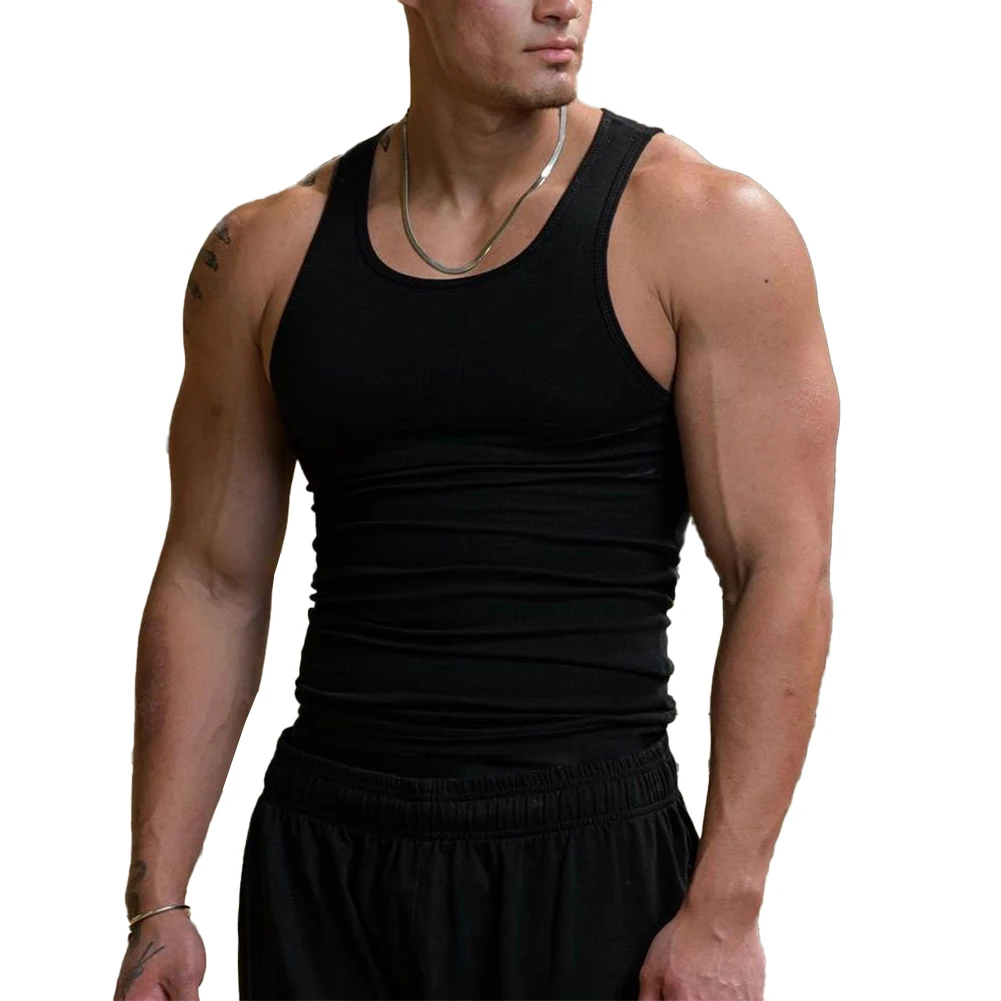 

Жилет мужской классический, Быстросохнущий однотонный спортивный безрукавка из полиэстера, без рукавов, приталенный дизайн