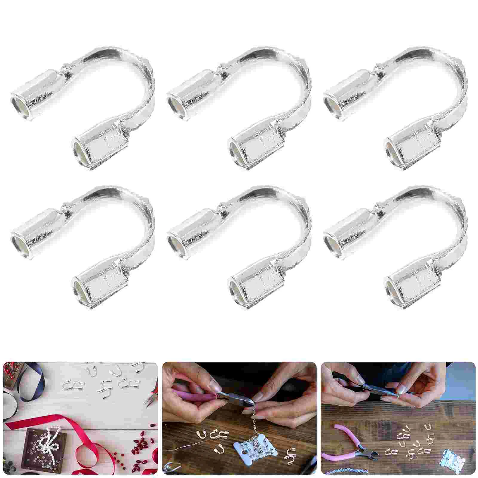 200pcs Silver Color Brass Wire Guardian and Protectors U Shape Accessories for Jewelry Making
200pcs Silver Color Brass Wire Guardian and Protectors U Shape Accessories for Jewelry Making