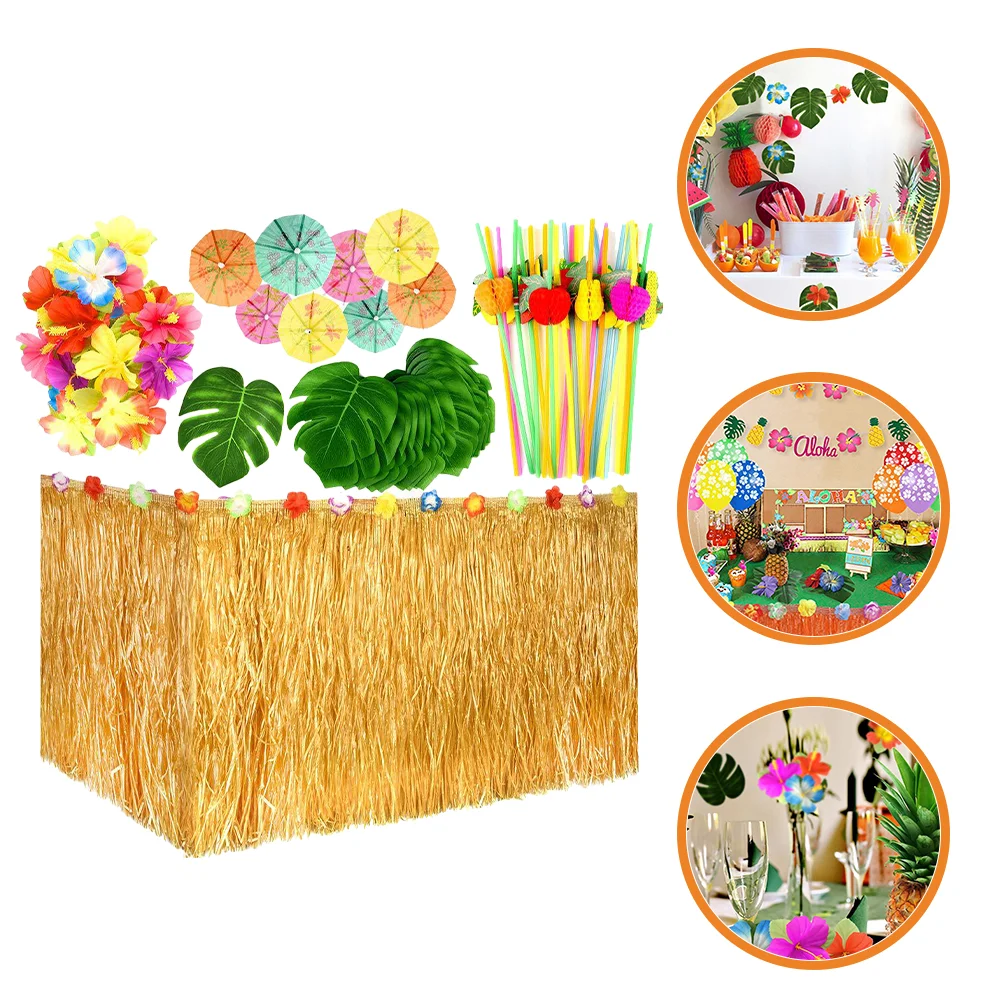 Decor Hawaiian Table Skirt Tropical Party Decorations Luau Grass Supplies Flowers Banquet
Decor Hawaiian Table Skirt Tropical Party Decorations Luau Grass Supplies Flowers Banquet
