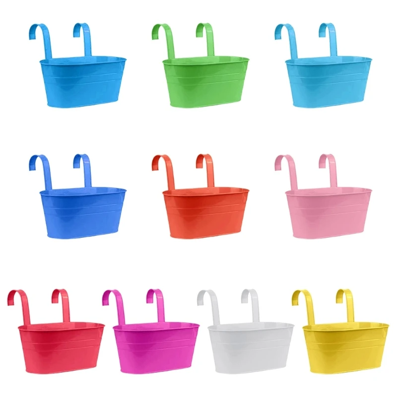 5pcs Hanging Flower Pot for Railing Fence Garden Metal Bucket Planter Decoration
5pcs Hanging Flower Pot for Railing Fence Garden Metal Bucket Planter Decoration