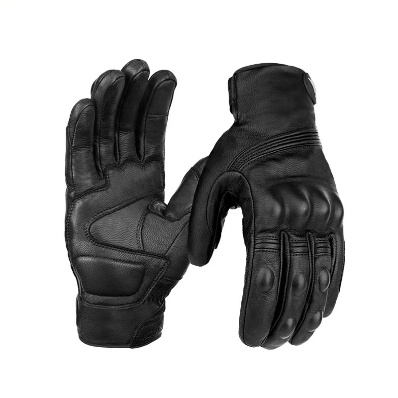 

Зимние мотоциклетные перчатки, кожаные мужские и женские Теплые внутренние ветрозащитные перчатки из натуральной кожи для сенсорного экрана, перчатки для мотоцикла, квадроцикла