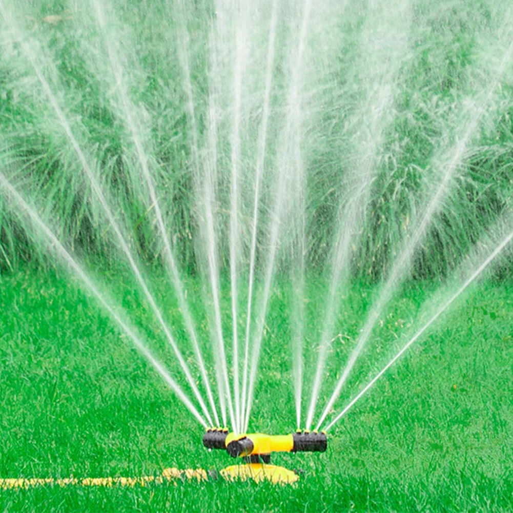 

360 Degree Rotating Automatic Garden Sprinklers Watering Grass Lawn Rotary 3-Arms Nozzles Water Sprinkler Irrigation Garden Tool