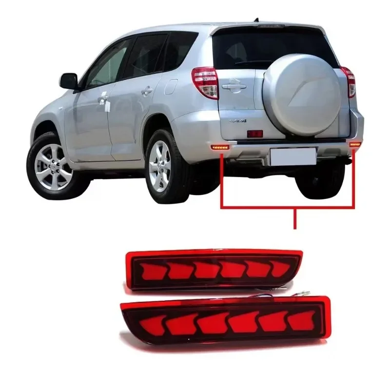 For Previa RAV4 2006-2013 Modified LED rear bumper Light driving light brake lights running water turn Lamp tail lights
For Previa RAV4 2006-2013 Modified LED rear bumper Light driving light brake lights running water turn Lamp tail lights