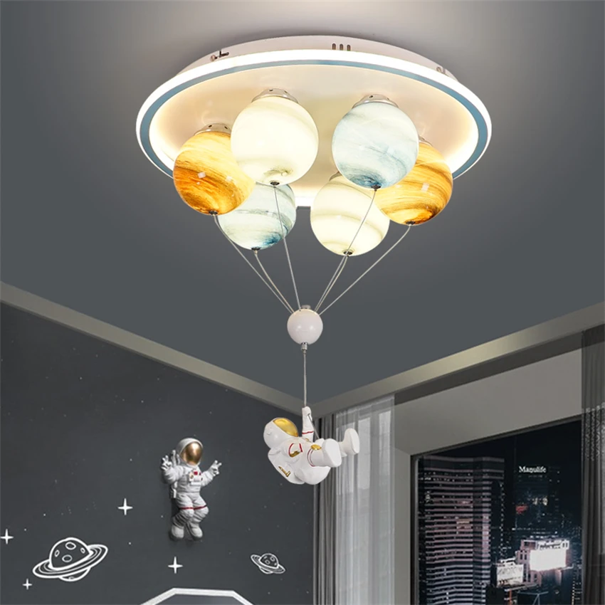 Cartoon Astronaut Planet Ceiling Lights Children's Room Lights Bedroom study glass ceiling Lamps Decorative Lighting Fixtures
Cartoon Astronaut Planet Ceiling Lights Children's Room Lights Bedroom study glass ceiling Lamps Decorative Lighting Fixtures