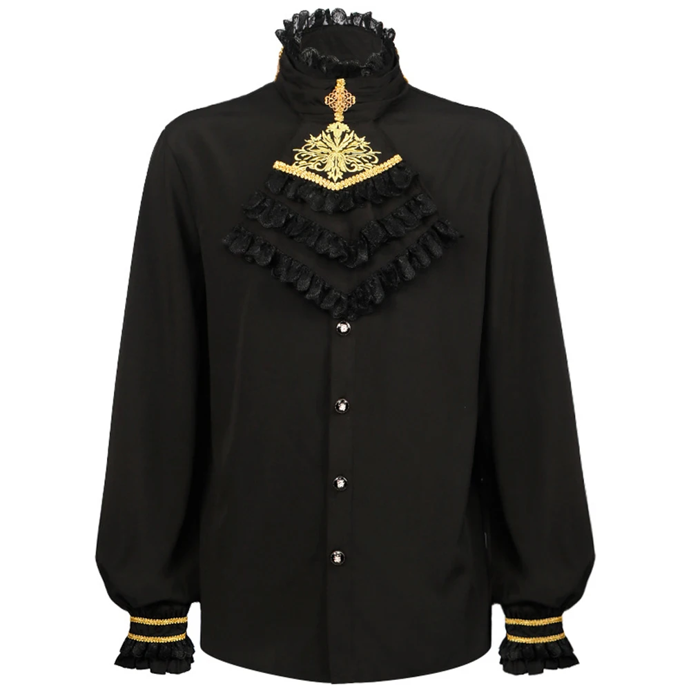 Holiday Vacation Blouse Gothic Spring Stand Collar Victorian Autumn Casual Female/Male Fold Long Sleeve Medieval
Holiday Vacation Blouse Gothic Spring Stand Collar Victorian Autumn Casual Female/Male Fold Long Sleeve Medieval