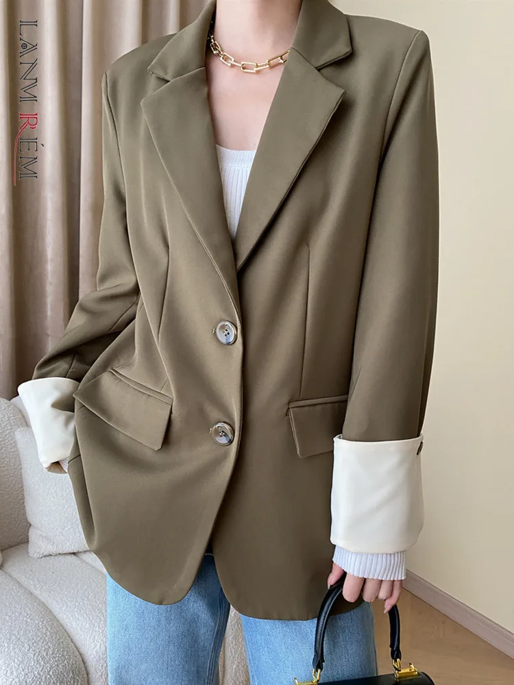 LANMREM Korean Style Blazers For Women Notched Collar Single Breasted Solid Coat Office Lady 2023 Autumn New Clothing 2AA1381
LANMREM Korean Style Blazers For Women Notched Collar Single Breasted Solid Coat Office Lady 2023 Autumn New Clothing 2AA1381