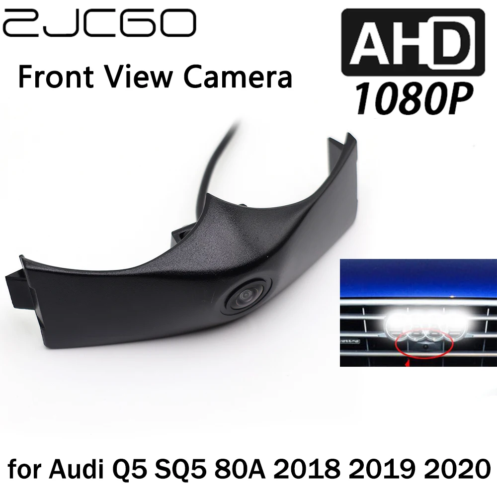 

ZJCGO Car Front View LOGO Parking Camera AHD 1080P Night Vision for Audi Q5 SQ5 80A 2018 2019 2020