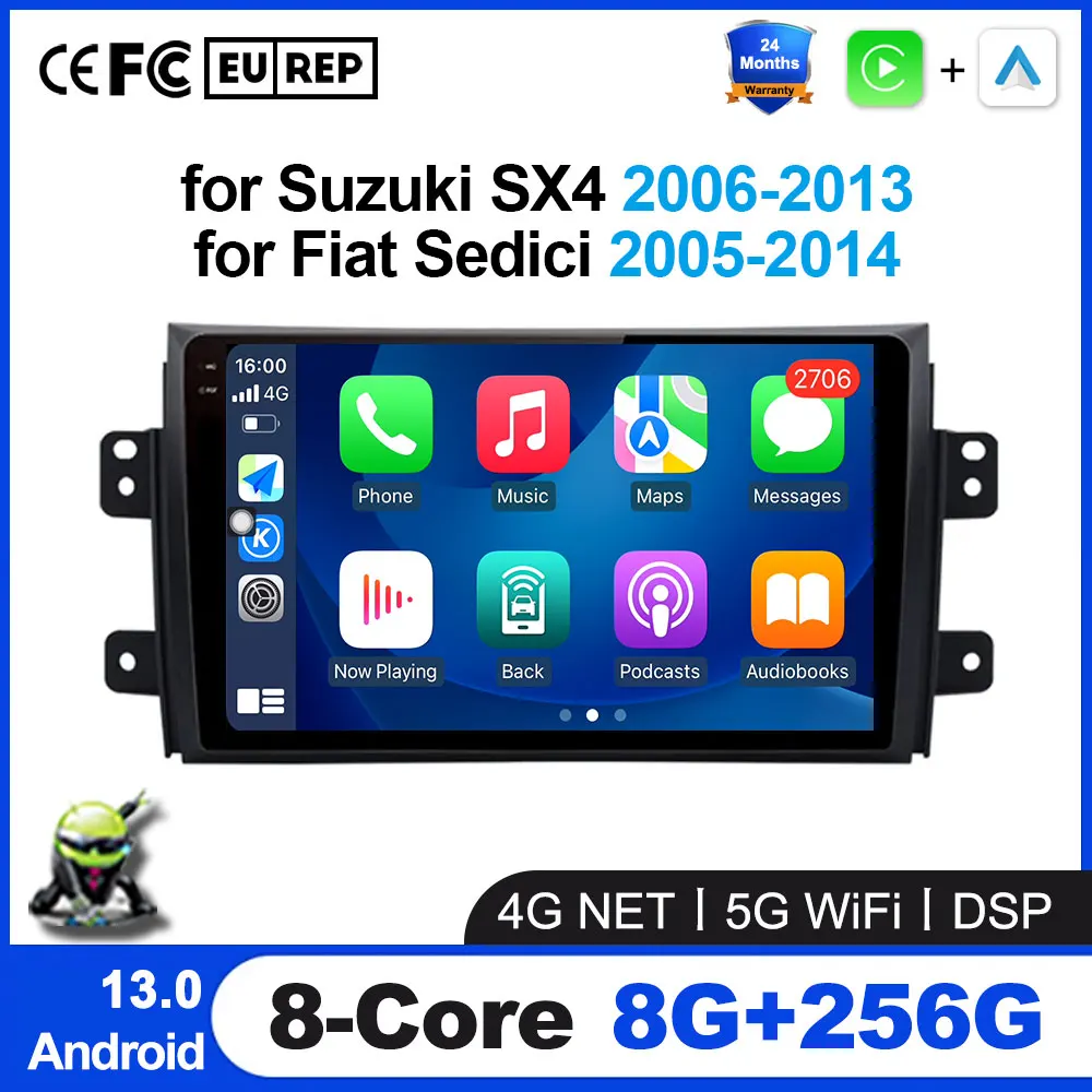 Автомобильное радио CarPlay Android 13 для Suzuki SX4 2006 - 2013 для Fiat Sedici 2005 - 2014 4G Автомобильный мультимедийный GPS видеоплеер
Автомобильное радио CarPlay Android 13 для Suzuki SX4 2006 - 2013 для Fiat Sedici 2005 - 2014 4G Автомобильный мультимедийный GPS видеоплеер