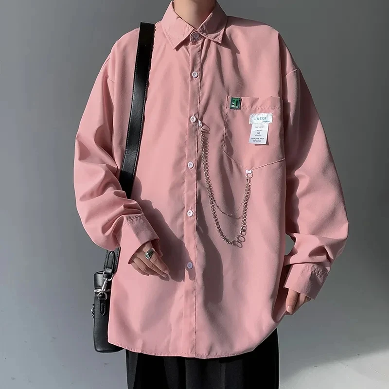 Spring Autumn Men's Casual Loose Versatile Tops Coat Cool Boys Vertical Soft Breathable Solid Long Sleeve T-Shirt Pocket
Spring Autumn Men's Casual Loose Versatile Tops Coat Cool Boys Vertical Soft Breathable Solid Long Sleeve T-Shirt Pocket