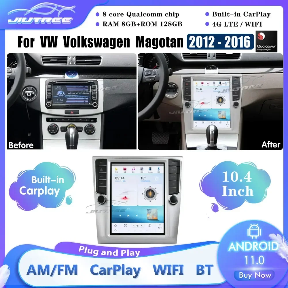 Qualcomm Snapdragon Android11 For VW Volkswagen Magotan 2009-2018 Car Multimedia Radio Player Stereo Carplay GPS Navi Head Unit
Qualcomm Snapdragon Android11 For VW Volkswagen Magotan 2009-2018 Car Multimedia Radio Player Stereo Carplay GPS Navi Head Unit