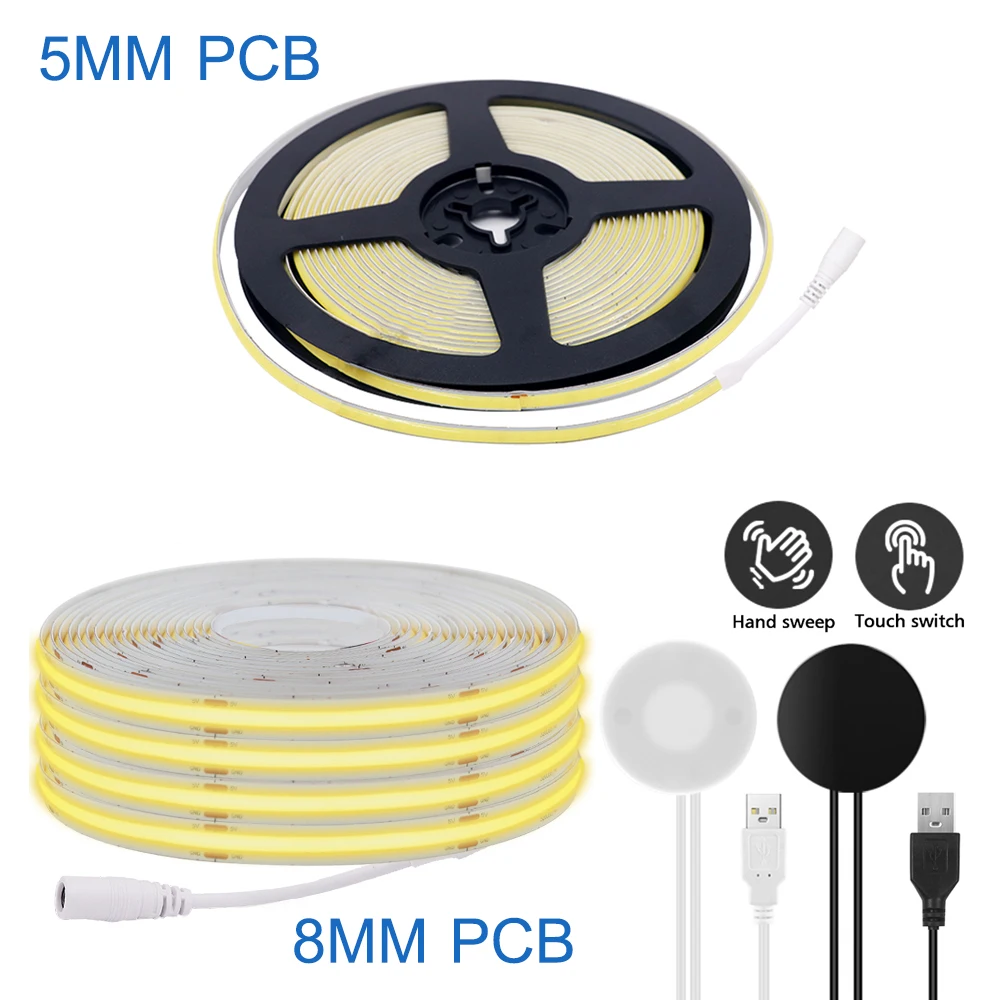 5V USB Dimmable LED Under Cabinet Light COB Strip With Penetrable 25MM Wood Wireless Touch Sensor Control Touch Dimmer Switch
5V USB Dimmable LED Under Cabinet Light COB Strip With Penetrable 25MM Wood Wireless Touch Sensor Control Touch Dimmer Switch