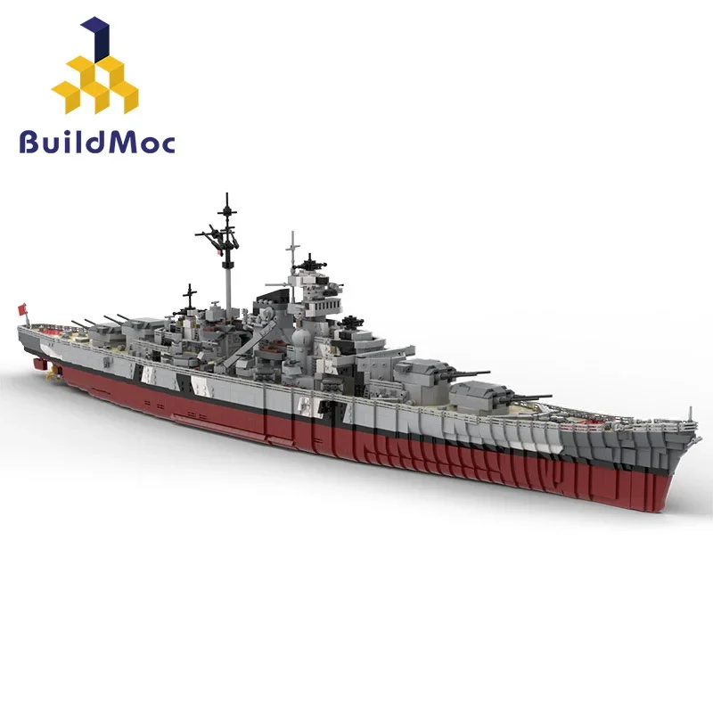 Buildmoc WW2 Military Bismarck Warships Series Building Blocks Battleship Model WW2 Military Soldier Weapon Children Toys Gifts
Buildmoc WW2 Military Bismarck Warships Series Building Blocks Battleship Model WW2 Military Soldier Weapon Children Toys Gifts