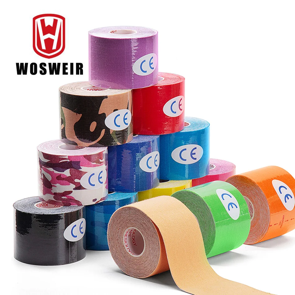 WOSWEIR 3 Size Kinesiology Tape Athletic Recovery Self Adherent Wrap Taping Medical Muscle Pain Relief Knee Pads Protector
WOSWEIR 3 Size Kinesiology Tape Athletic Recovery Self Adherent Wrap Taping Medical Muscle Pain Relief Knee Pads Protector