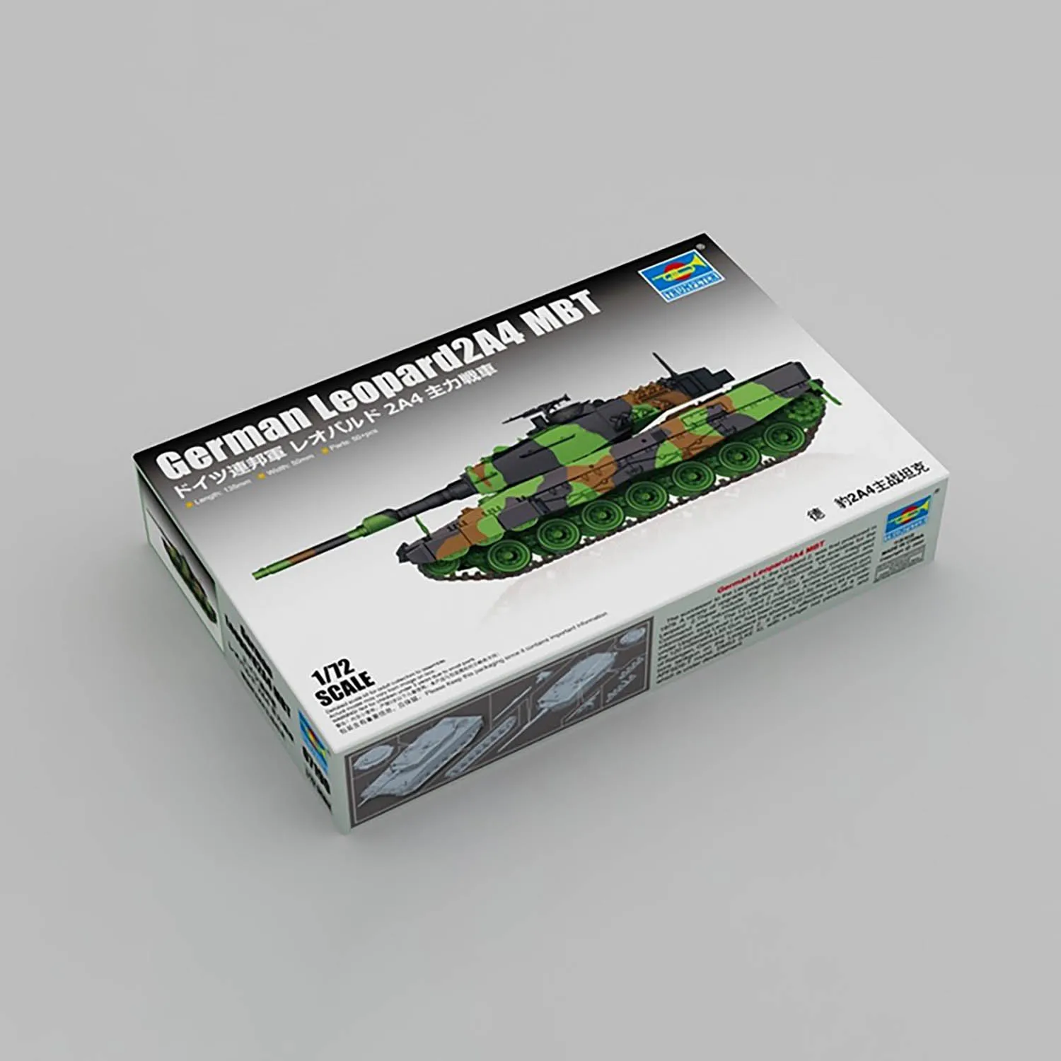 

Trumpeter 1/72 Main-battle Tanks German Leopard2A4 MBT Plastic DIY Tank Model for Collecting TH23042