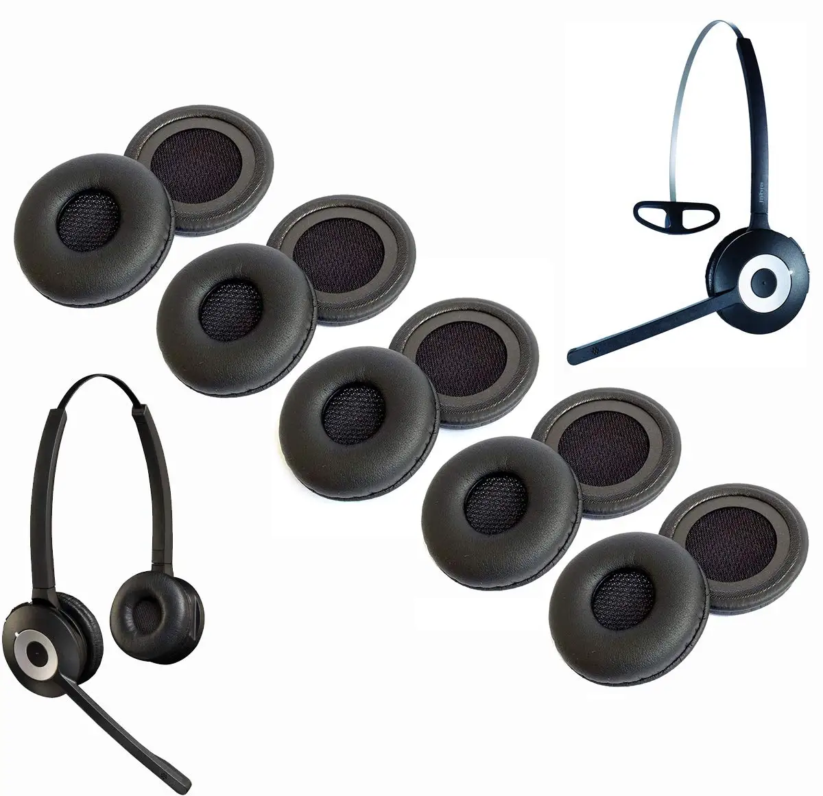 

V-MOTA Earpads Compatible with Jabra Pro 920 925 930 935 9450 9460 MS Series Wireless Headphones Repair Parts (10 Piece Pack)