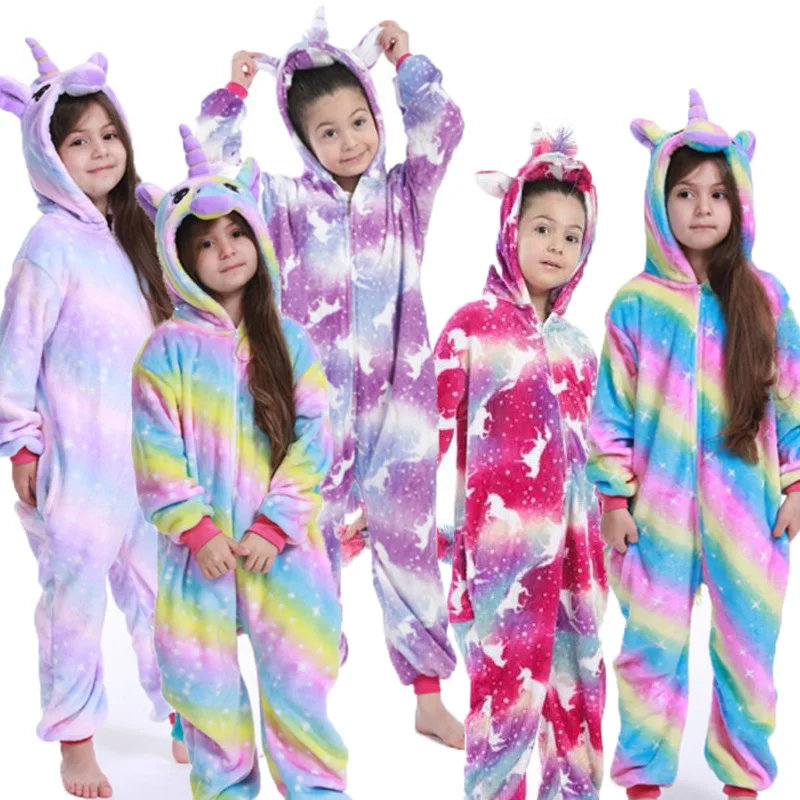

Adult Autumn and Winter Fluffy Warm Homewear Kigurumi Flannel Anime Cartoon Nightgown Children One-piece Pajamas Hooded Onesie