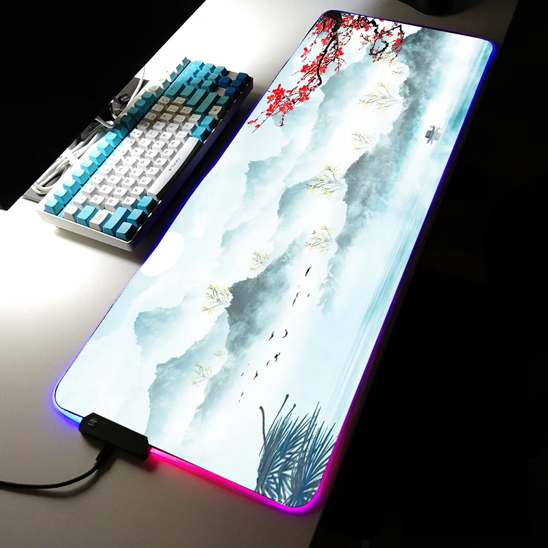 Mouse Pad Rgb Chinese Feng Shui Ink Painting Landscape Desk Mat Office Accessorie Extended Pad Pc Gamer Complete Gaming Computer
Mouse Pad Rgb Chinese Feng Shui Ink Painting Landscape Desk Mat Office Accessorie Extended Pad Pc Gamer Complete Gaming Computer