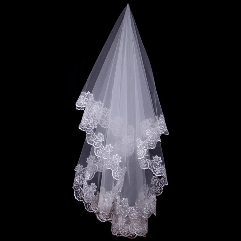 Women Bridal Short Wedding Veil White One Layer Lace Flower Edge Appliques Wedding Accessories For Women Bride 2024 
Women Bridal Short Wedding Veil White One Layer Lace Flower Edge Appliques Wedding Accessories For Women Bride 2024