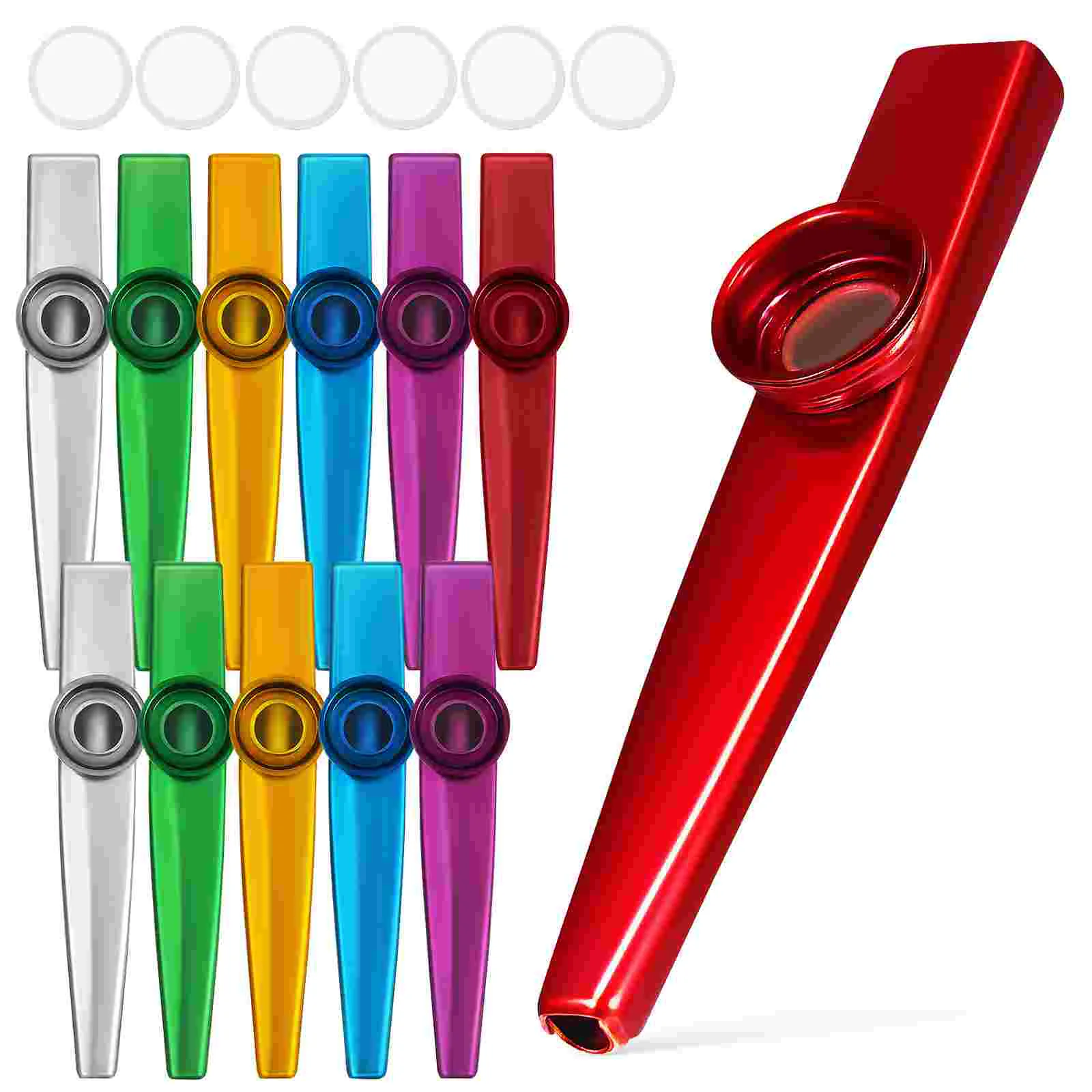 

Metal Kazoo With Diaphragms Lightweight Portable For Beginner Flute Instrument Music Lovers Simple Kazoo Child Gift
