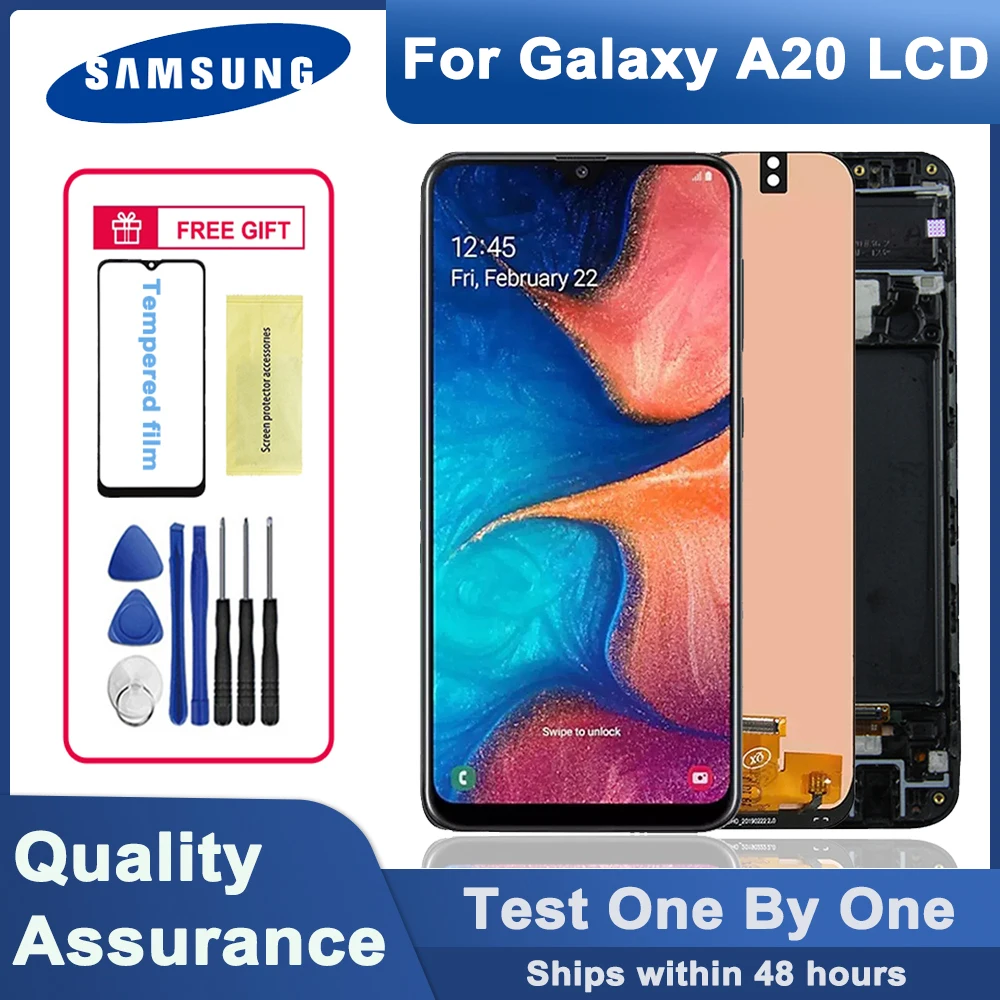 

Original 6.4" LCD Display for Samsung Galaxy A20 A205 SM-A205F A205FN A205GN A205S A205YN LCD touch screen digitizer assembly