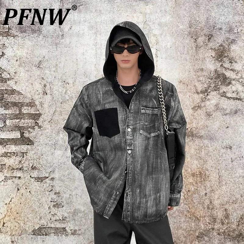 PFNW Men's Tide Hooded Denim Jacket Spring New Loose Silhouette Casual Repainted Vintage Shirt Coat Vintage Fashion Chic 12P1202
PFNW Men's Tide Hooded Denim Jacket Spring New Loose Silhouette Casual Repainted Vintage Shirt Coat Vintage Fashion Chic 12P1202