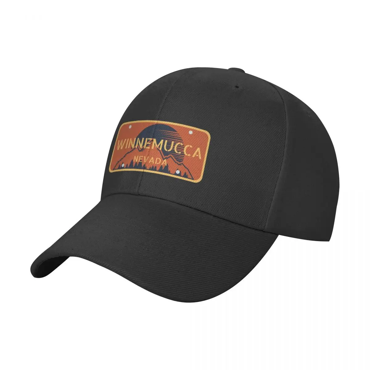 

Winnemucca Nevada retro vintage plates Baseball Cap custom Hat Gentleman Hat Horse Hat funny Golf Wear Men Women's