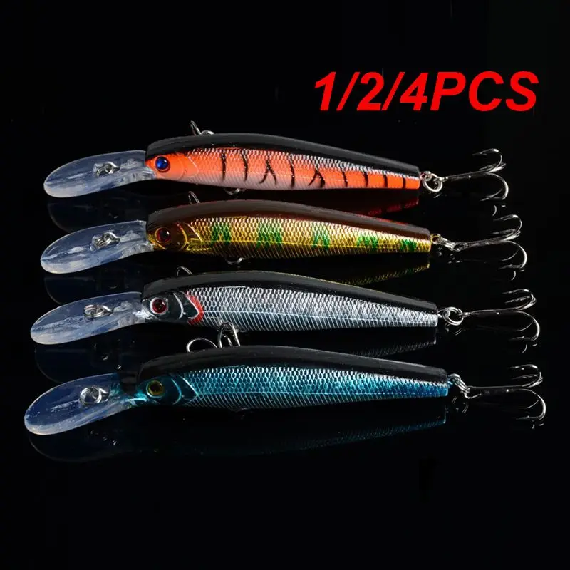 

1/2/4PCS Fishing Lures3D Eyes Minnow Fishing Lure 12.5cm 14g Fishing Bait Fly Fishing Artificial Minnow Lifelike Bait