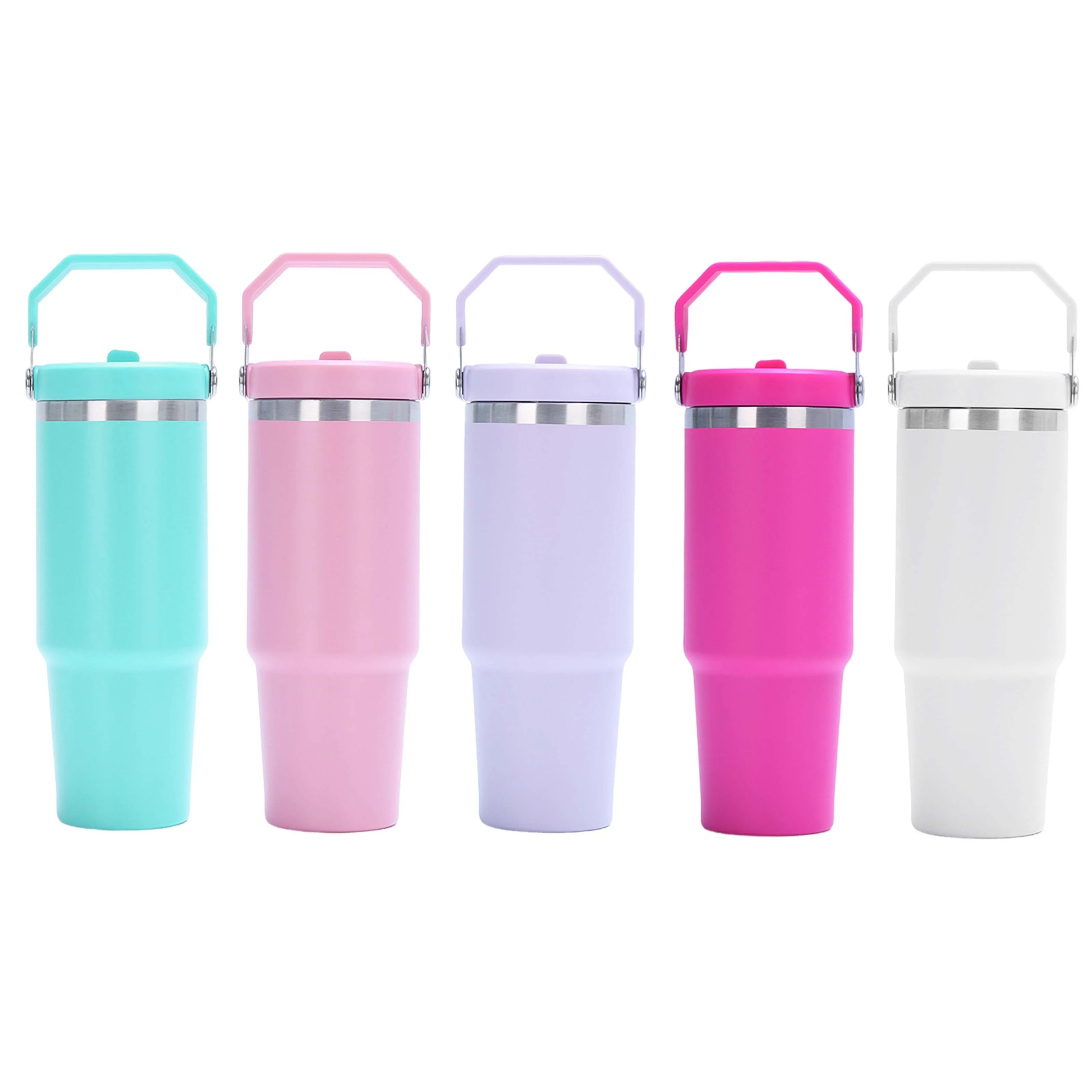 20pcs Solid Color Tumbler Set - 30oz Stainless Steel, Vacuum-Insulated, Leak-Proof Lids & Tote Handle - Portable, Sweatproof Dri
20pcs Solid Color Tumbler Set - 30oz Stainless Steel, Vacuum-Insulated, Leak-Proof Lids & Tote Handle - Portable, Sweatproof Dri