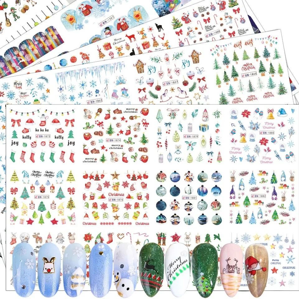 12pcs/set New Christmas Nail Sticker Art Elk Snowflake Snowman Colorful Lights Trinket Design Decoration Nail Decals
12pcs/set New Christmas Nail Sticker Art Elk Snowflake Snowman Colorful Lights Trinket Design Decoration Nail Decals