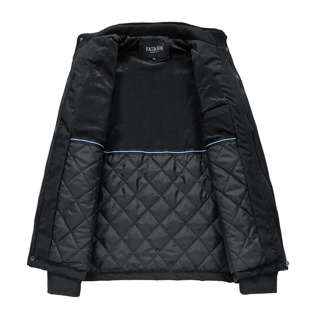 Men\\'s Thicken Cotton Work Jacket with Stand Collar Zip up Coat Long Sleeve Business Top Perfect for Winter Wear
Men\\'s Thicken Cotton Work Jacket with Stand Collar Zip up Coat Long Sleeve Business Top Perfect for Winter Wear