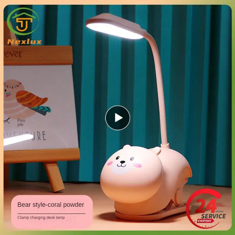 

1PCS Creative Cartoon Cute Pet Animal Cat Rabbut Deer USB Eye Table LED Night Protection Child Recharge Table Light Lamp Reading