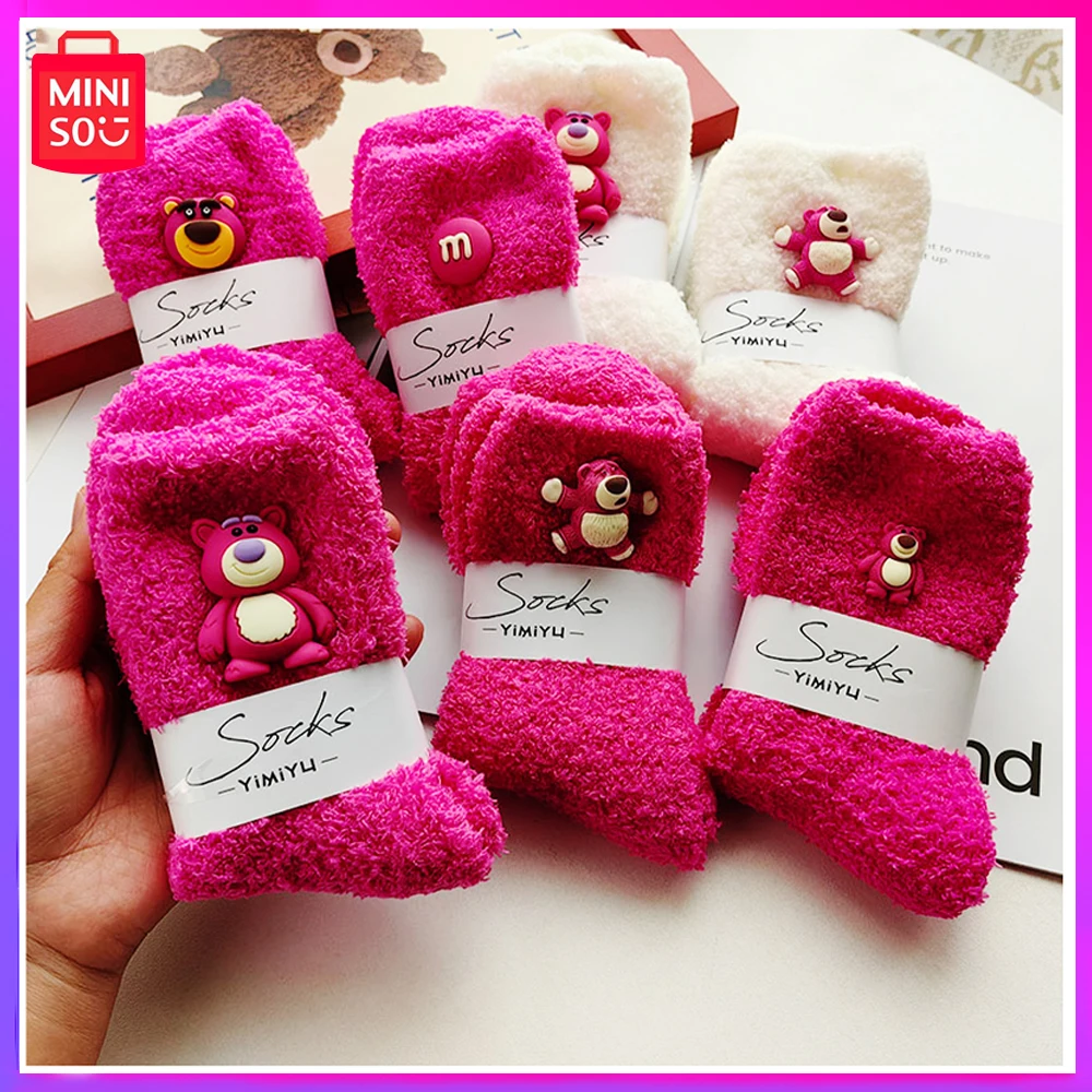 Miniso New Cute Strawberry Bear Thickened Coral Velvet Cartoon Mid-Tube Sock for Couples Warm Home Sleeping Sock Christmas Gift
Miniso New Cute Strawberry Bear Thickened Coral Velvet Cartoon Mid-Tube Sock for Couples Warm Home Sleeping Sock Christmas Gift