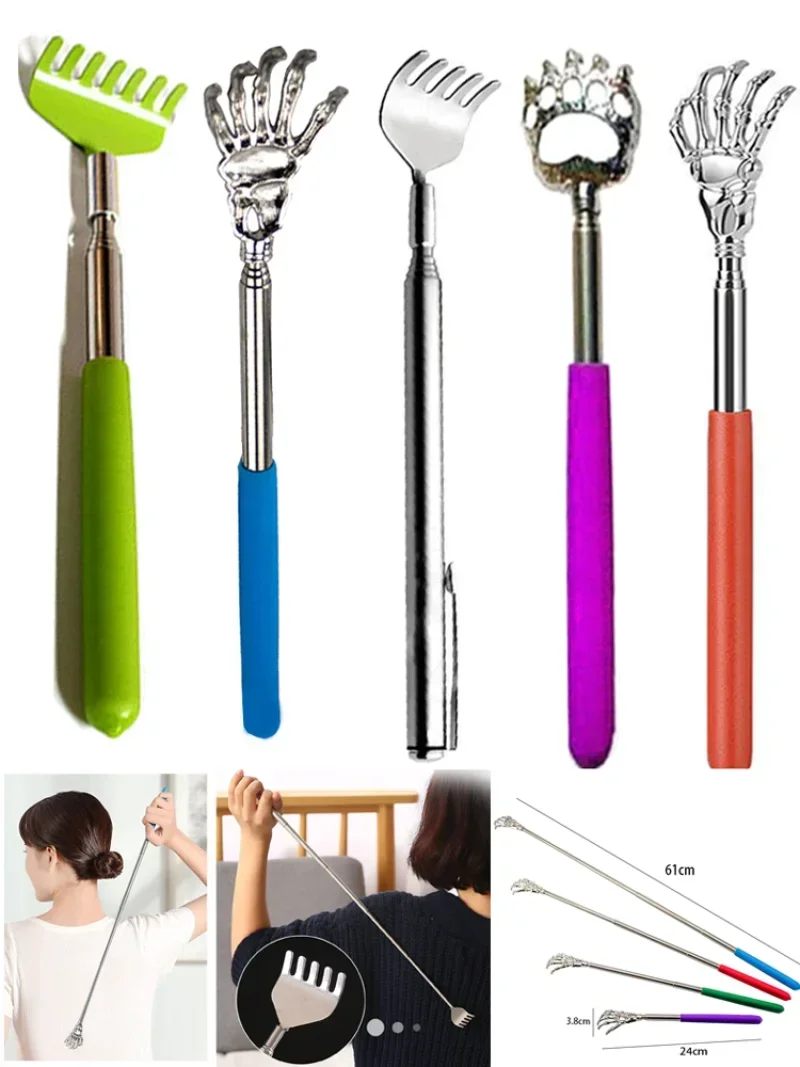 

Telescopic Stainless Steel Claw Massager For Back Massage Promotion Tools For Blood Circulation Relax Health Back Scratcher Tool