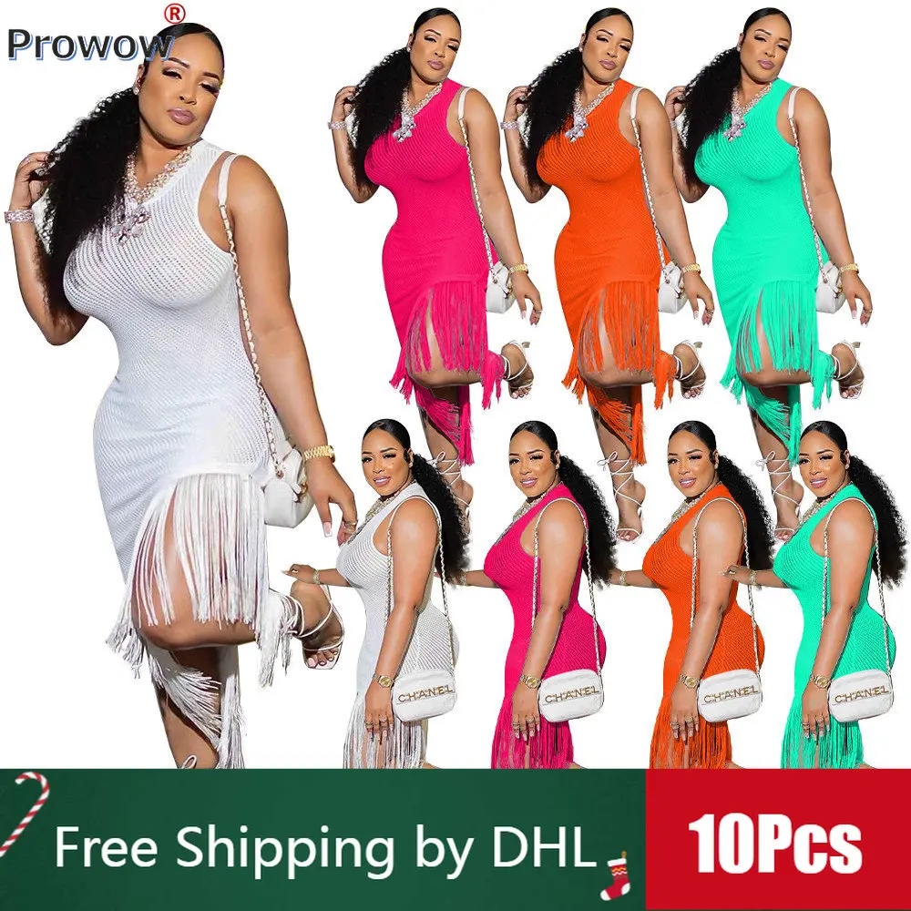 10Pcs Bulk Beach Maxi Dresses 2023 Summer Y2k Sexy Irregular Tassel Bodycon Dress Solid Sleeveless Women Clothing Wholesale 9893
10Pcs Bulk Beach Maxi Dresses 2023 Summer Y2k Sexy Irregular Tassel Bodycon Dress Solid Sleeveless Women Clothing Wholesale 9893