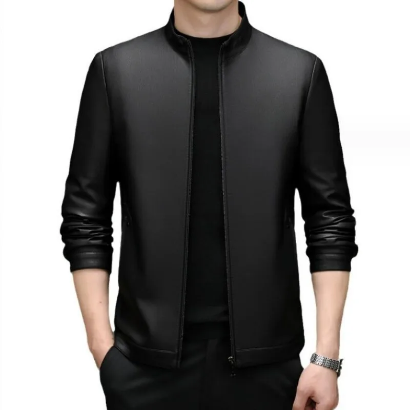 Genuine Leather Clothes Men's Fall and Winter Lapels Leather Jacket Sheepskin Young Middle-Aged Fashion Trendy Leather Jacket
Genuine Leather Clothes Men's Fall and Winter Lapels Leather Jacket Sheepskin Young Middle-Aged Fashion Trendy Leather Jacket