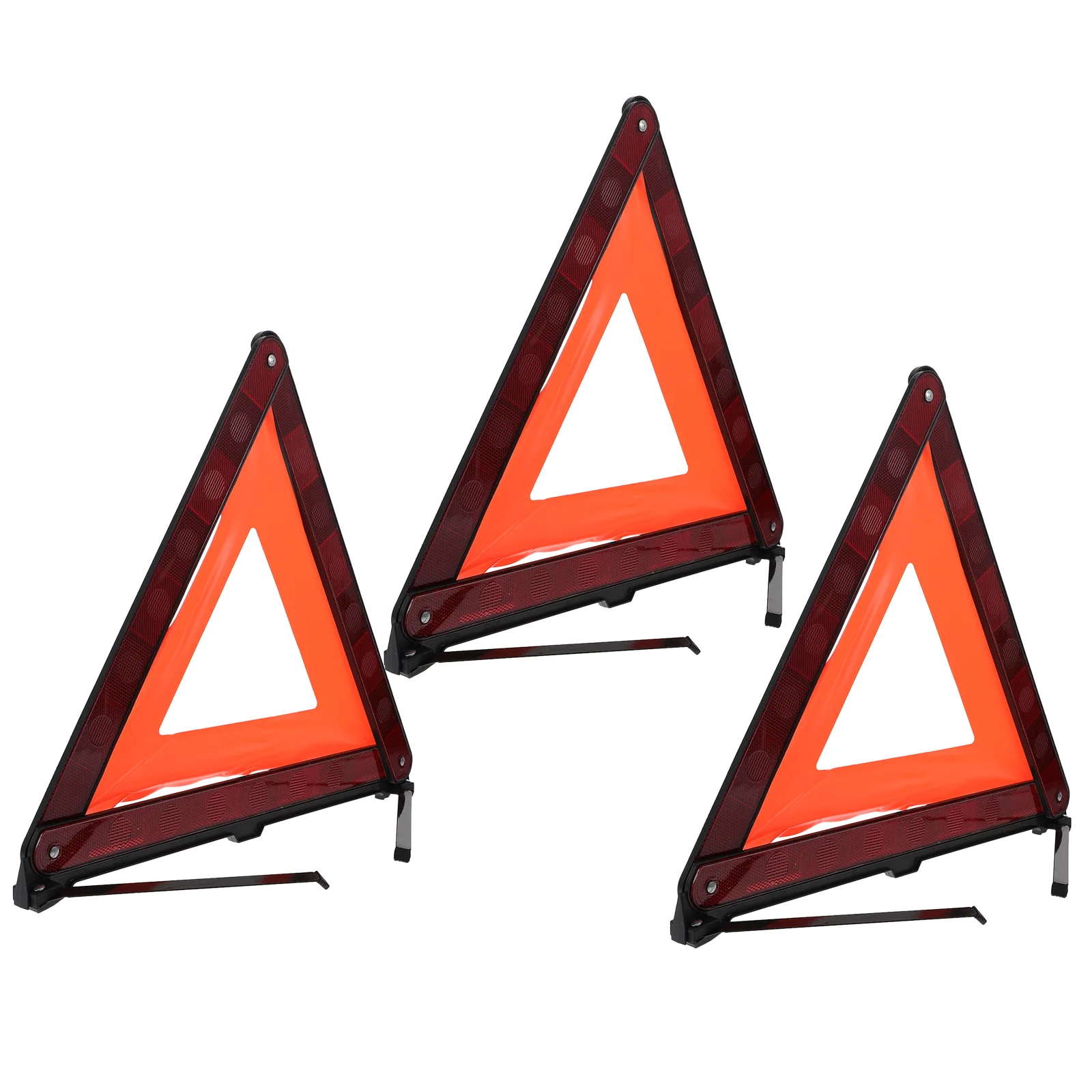 

3 Pcs Motorcycle Safety Road Warning Sign Triangle Car Security Roadside Hazard